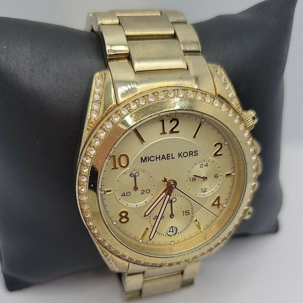 Michael Kors Bradshaw MK5605 Women Stainless Steel Analog Dial Wrist Watch AM697 - Picture 4 of 11